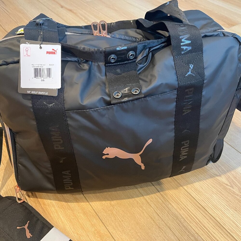 Puma Duffle Bag Black & Rose Gold